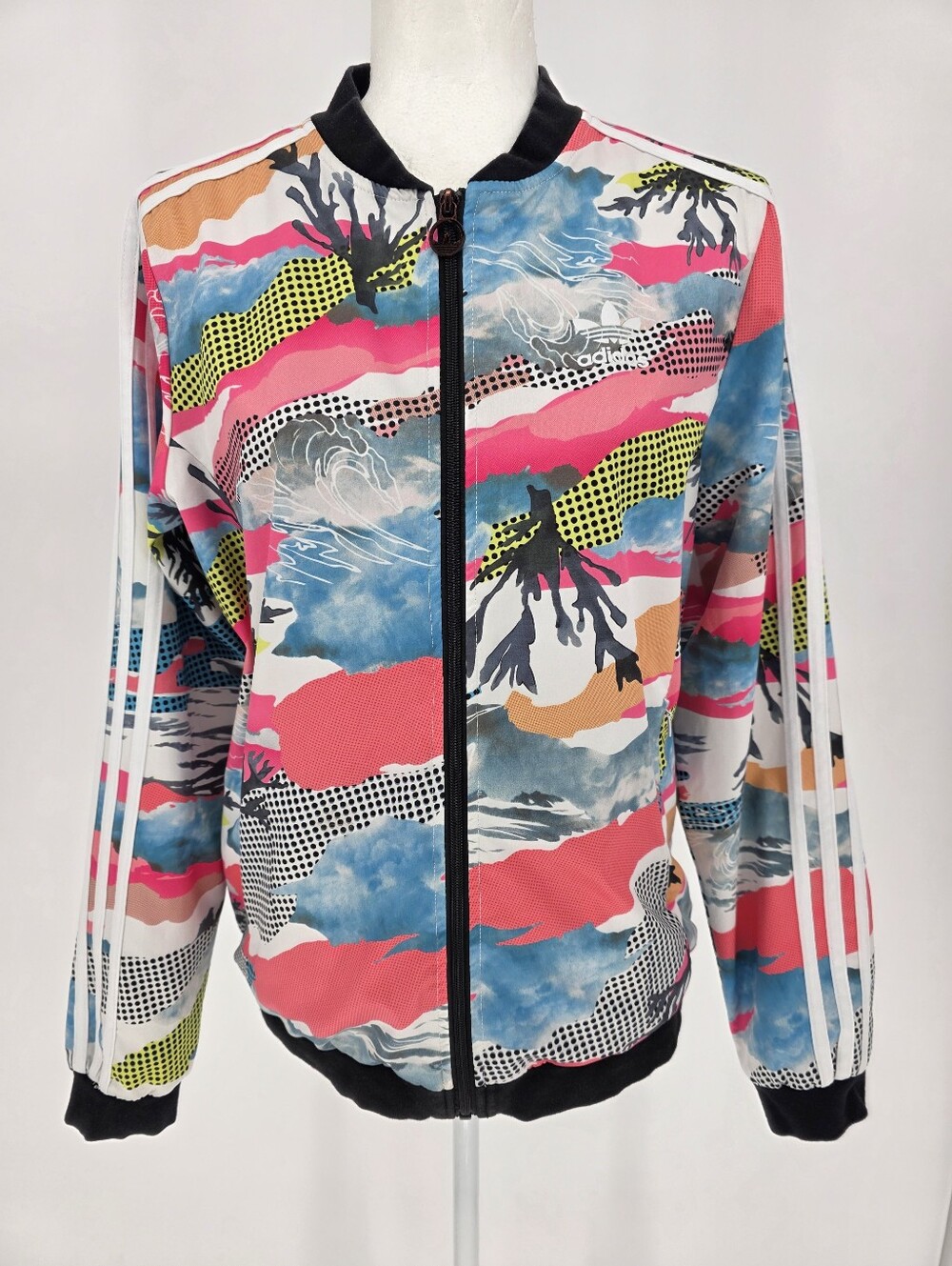 Adidas Originals Track Jacket Tropical Print Multicolor Tag 3XL Fits XL Read